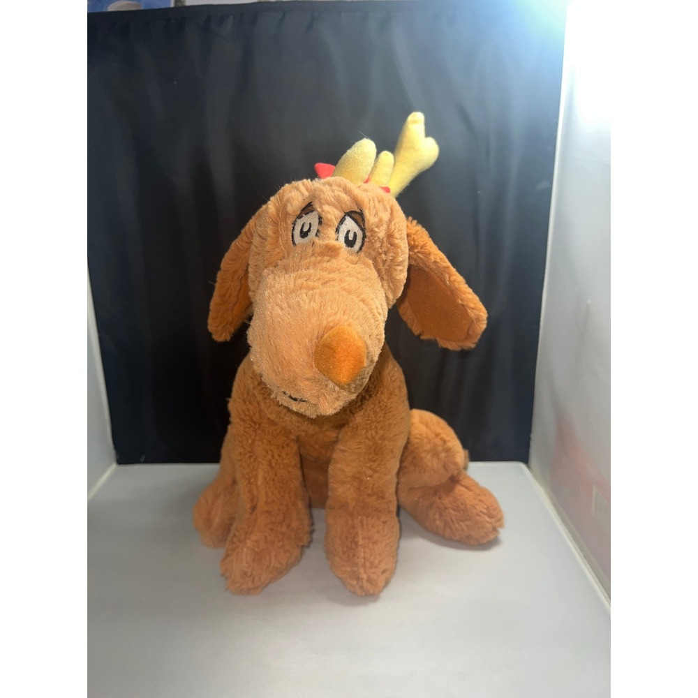 Dr Seuss Max the Dog Plush Kohls Cares Grinch Reindeer Antler Brown Stuffed‎